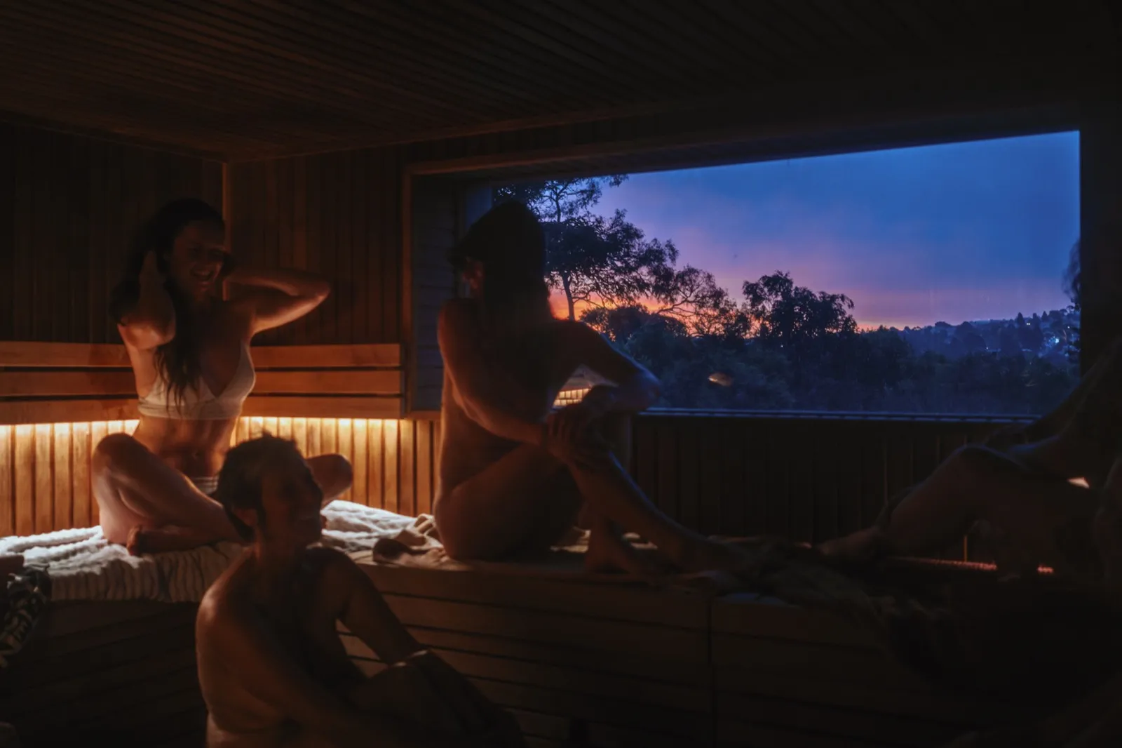 A welcoming public sauna session